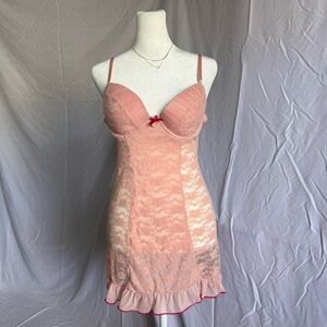 y2k jessica simpson baby pink slip